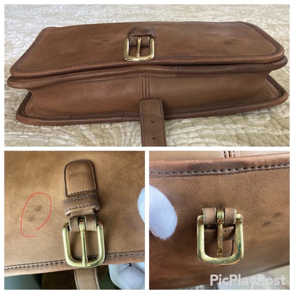 Vintage 70’s NYC Coach Saddle Pouch Large # 9585 in Saddle Brown - Picture 6 of 16